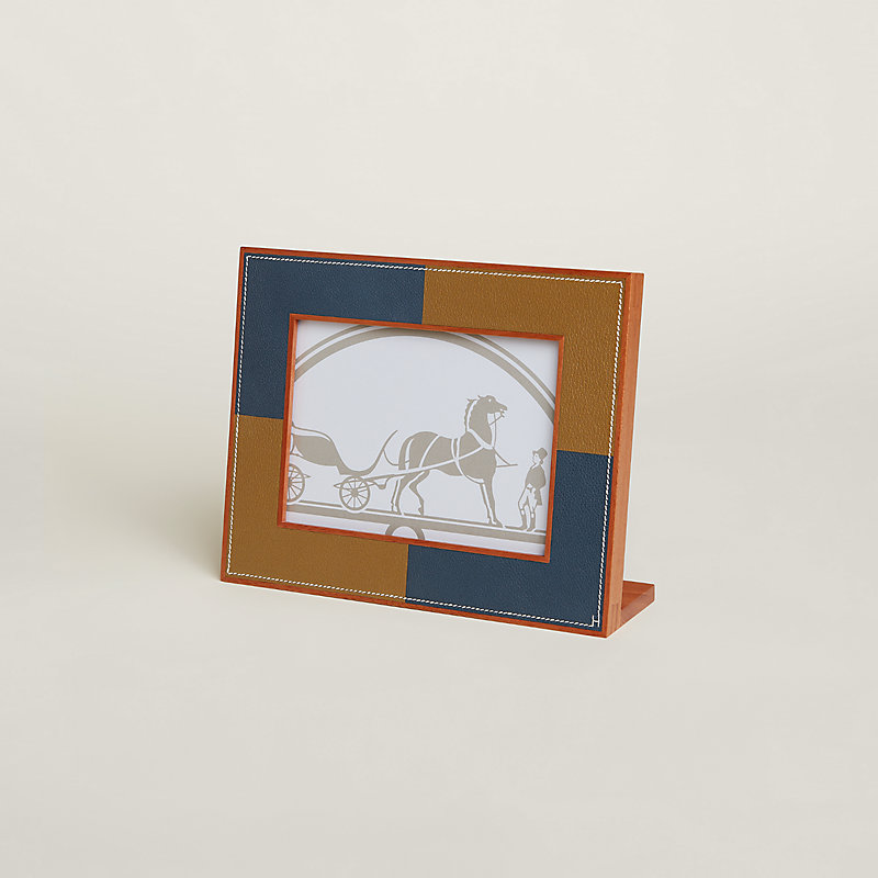 Pleiade en Casaque picture frame, medium model - Brown | Hermès USA